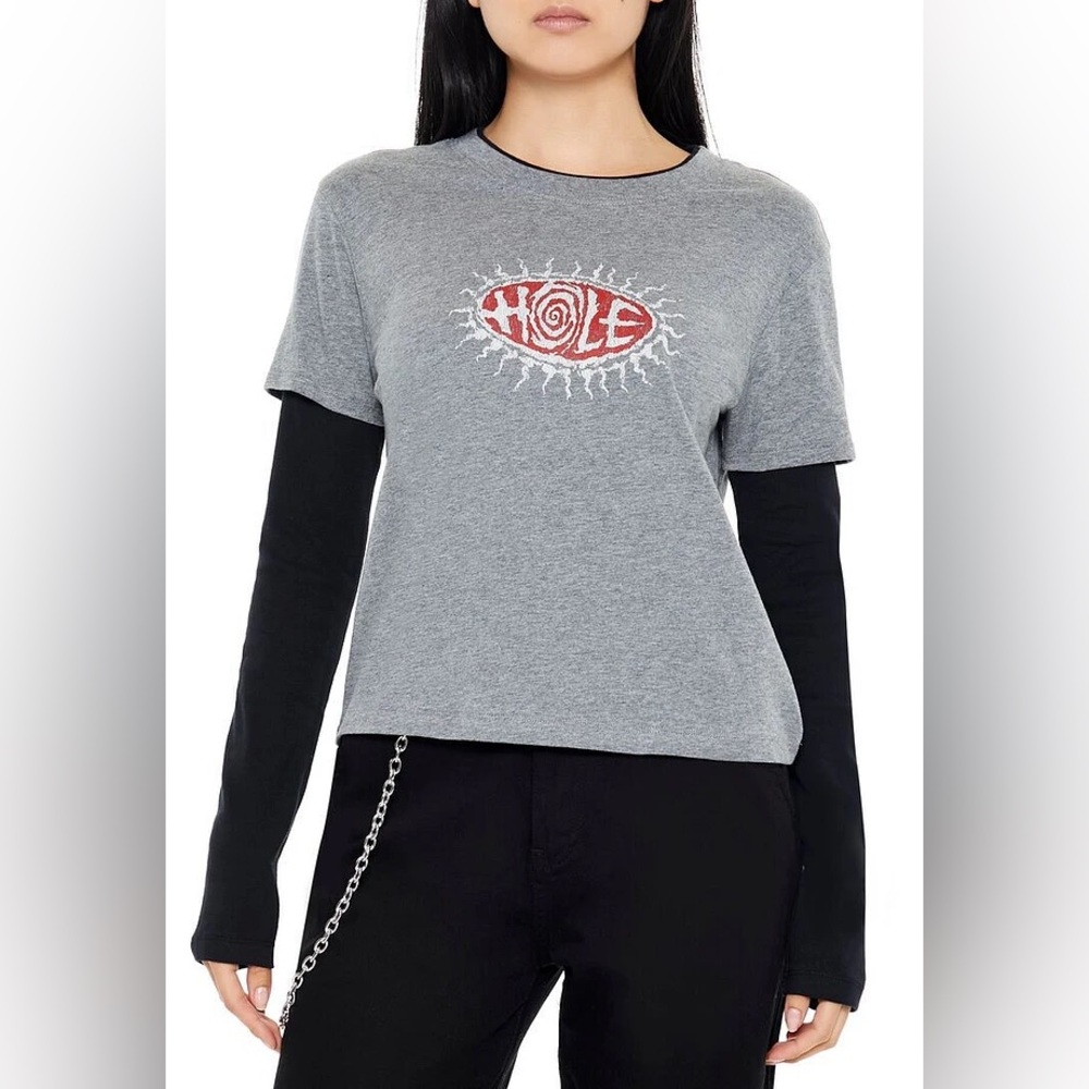 Hole Gray/Black T-Shirt Junior size Large